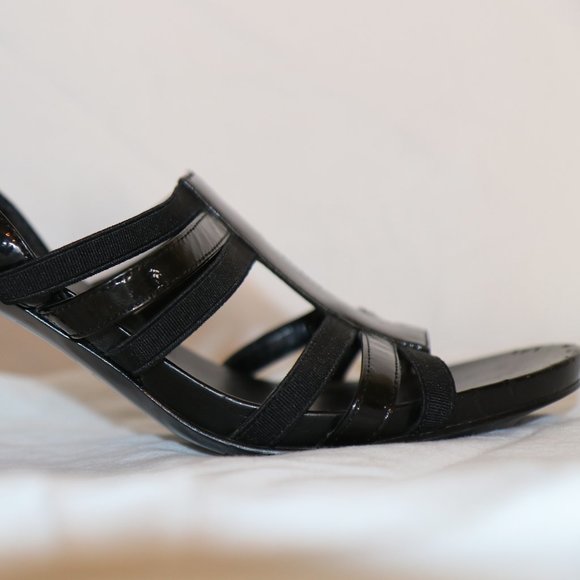 CIRCA JOAN DAVID BLACK SANDALS SIZE 9 USED - Picture 14 of 14